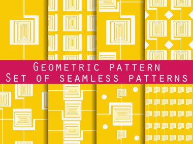 Geometrik seamless modeli. Pembe desene. Duvar kağıdı, çini, kumaşlar ve tasarımlar için şablon. Vektör çizim.