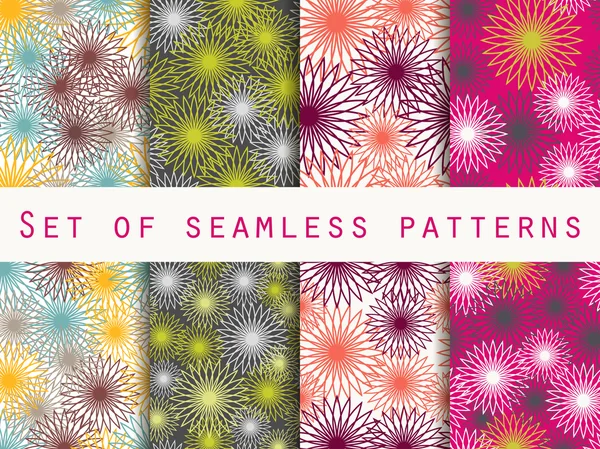 Boho seamless pattern. Ethnic and tribal pattern. Set. For wallpaper, bed linen, tiles, fabrics, backgrounds. Vector illustration. — Stock Vector