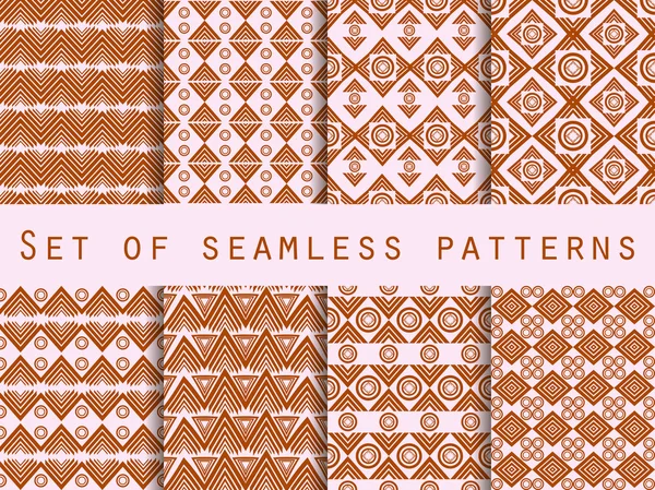 Set the texture seamless in ethnic style. Tribal seamless texture. Seamless pattern in hippie style. For wallpaper, bed linen, tiles, fabrics, backgrounds. Vector illustration. — Stock Vector