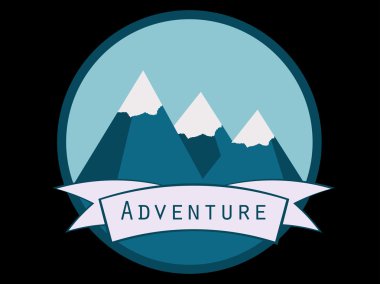 Dağlar. Bir gezi dağlara. Vektör.