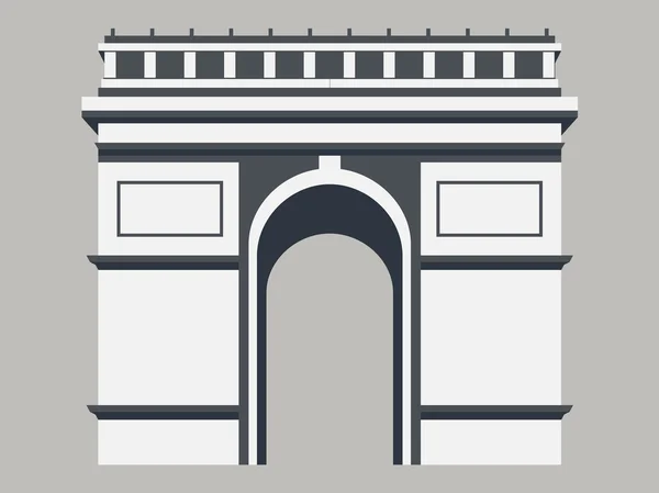 Triomfantelijke Arch. Paris. Vectorillustratie. — Stockvector