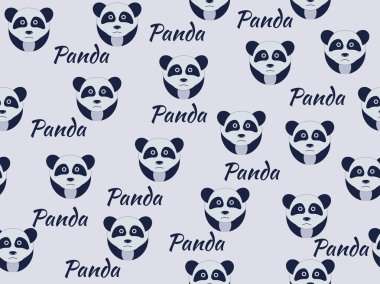Pandalar ile dikişsiz desen. Vektör çizimi.