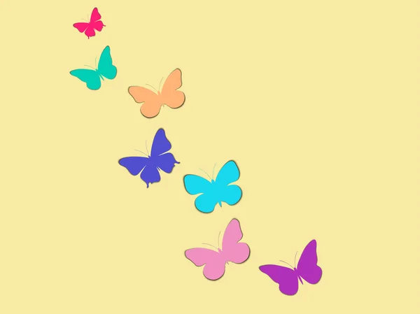 Conjunto de mariposas. ilustración vectorial. — Vector de stock