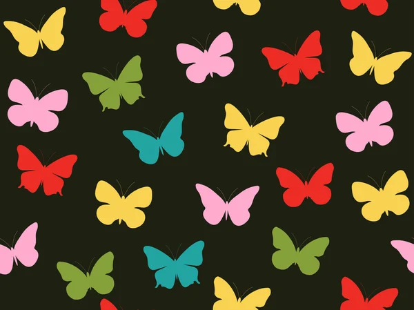 Butterfly seamless mönster. Seamless mönster av fjärilar. Flerfärgade fjärilar. Vektor illustration. — Stock vektor