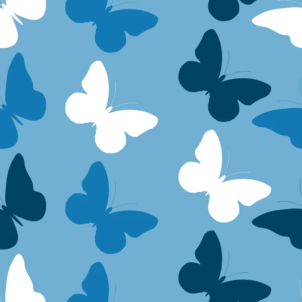 Bezešvé vzor motýl. Bezešvé pattern motýlů. Vektorové ilustrace. — Stockový vektor