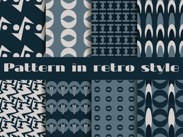 Reihe von Retro-Mustern. Muster für Tapeten, Fliesen, Stoffe und Designs. Vektor. — Stockvektor