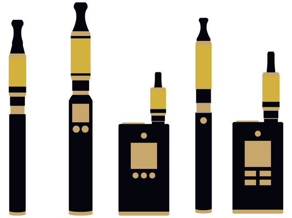 Electronic cigarette. Various types vaporizers.