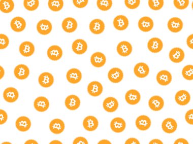 Bitcoin sorunsuz desen. Parasal sistem. Vektör.