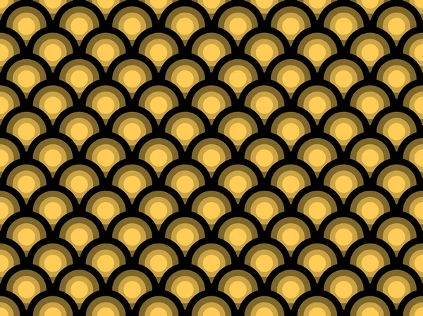 アールデコ調のシームレスなパターン。円を使用したパターン。ベクトルイラスト. — ストックベクタ