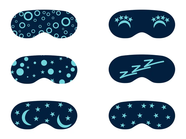 Sleep mask, eye mask, sleep mask with pattern. Isolated on white background. — Stock Vector