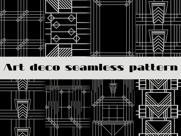 아트 데코 완벽 한 패턴입니다. 아트 데코 기하학적 패턴 완벽 한 집입니다. 레트로 배경 설정. 1920, 1930 년대 스타일. — 스톡 벡터