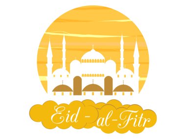 Ramazan Kareem, Mavi Cami. Ramazan Bayramı müslüman geleneksel tatil. Bayram mübarek. Vektör.