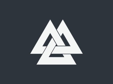Valknut dünyanın sonu Yggdrasil ağacının bir sembolüdür. Tanrı Odin iz. İskandinav kültürü ifade eder.
