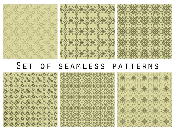 Geometriska seamless mönster set. vektor illustration. — Stock vektor