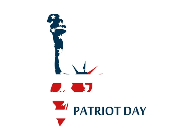 Patriot Day. Statue of Liberty in the US flag colors. Vector illustration. — Stock Vector