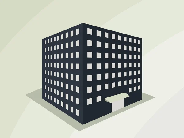Edificios en perspectiva. El contorno de las casas, la ciudad en 3D. Ilustración vectorial . — Vector de stock