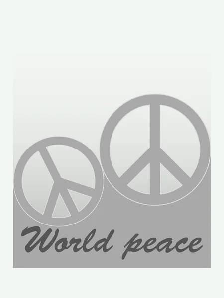 Fred i världen, tryck på t-shirt. Vektor. — Stock vektor