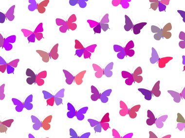 Kelebek seamless modeli. Seamless modeli kelebek. Çok renkli kelebekler. Vektör çizim.