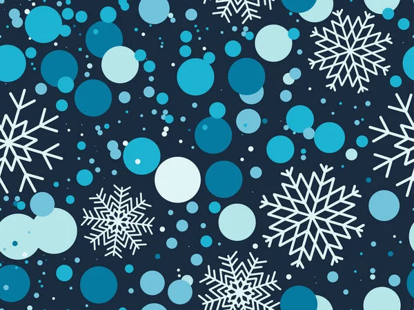 Χριστούγεννα Χωρίς Ραφή Μοτίβο Νιφάδες Χιονιού Χειμερινές Διακοπές Φόντο Χιόνι — Διανυσματικό Αρχείο