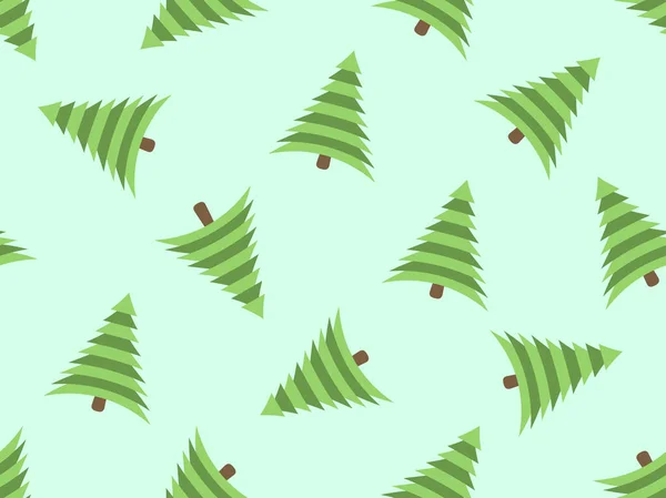 Patrón Sin Costuras Del Árbol Navidad Tiempo Vacaciones Abeto Verde — Vector de stock