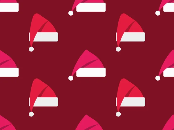Frohe Weihnachten Der Weihnachtsmann Hat Ein Nahtloses Muster Weihnachtsmütze Ideal — Stockvektor