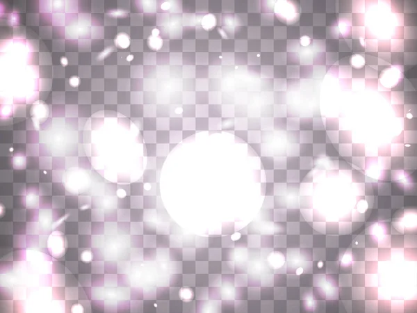 Λαμπερό Φως Ένα Διαφανές Φόντο Λαμπερά Σωματίδια Μαγική Λάμψη Λαμπερό — Διανυσματικό Αρχείο