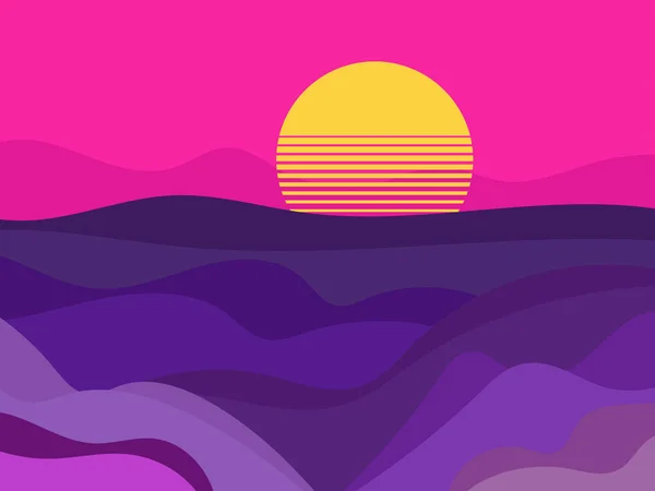 Ηλιοβασίλεμα Μινιμαλιστικό Στυλ Τυπολογική Διακόσμηση Boho Για Εκτυπώσεις Αφίσες Και — Διανυσματικό Αρχείο