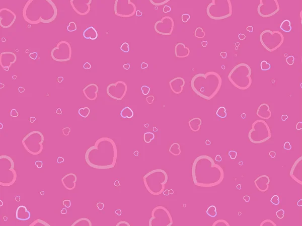 Hearts Seamless Pattern Valentine Day Hearts Pink Background Printing Paper — Stock Vector