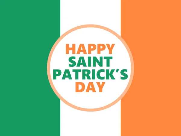 Joyeuse Saint Patrick Drapeau Texte Irlandais Arrière Plan Pour Impression — Image vectorielle