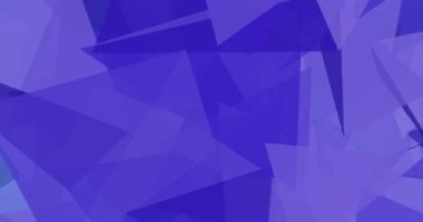Üçgenli geometrik çokgen arkaplan. Düşük polimerli grafik animasyon. Renk değiştiren bir arkaplan. Yatay bileşim, 4k video kalitesi