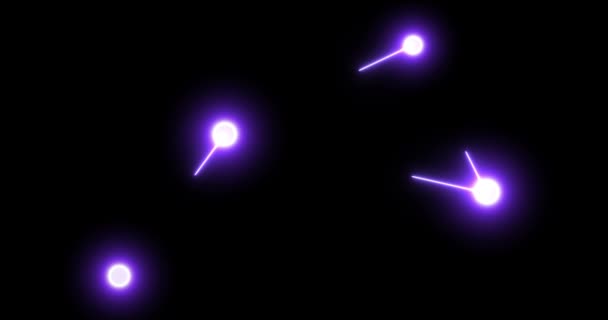 Antlia Konstellation Neon Stil Sterne Nachthimmel Sternhaufen Und Galaxien Neon — Stockvideo