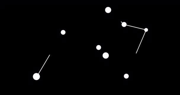 Constelação Ara Estrelas Céu Noturno Constelação Estilo Arte Linha Preto — Vídeo de Stock