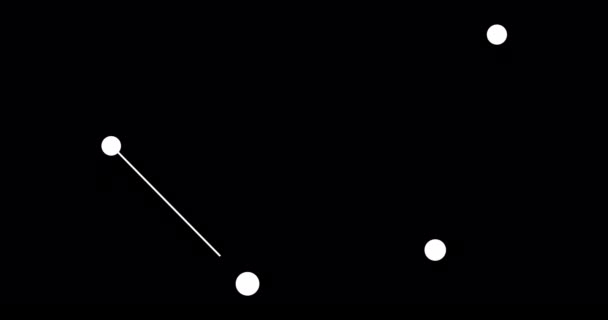 Созвездие Менса Звезды Ночном Небе Созвездие Линейном Стиле Черно Белом — стоковое видео