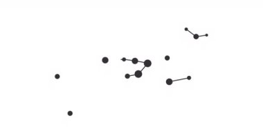 Boğa takımyıldızı. Gece gökyüzünde yıldızlar. Takımyıldızı siyah-beyaz olarak çizilmiş sanat tarzında. Yıldızlar ve galaksiler kümesi. Yatay bileşim, 4k video kalitesi