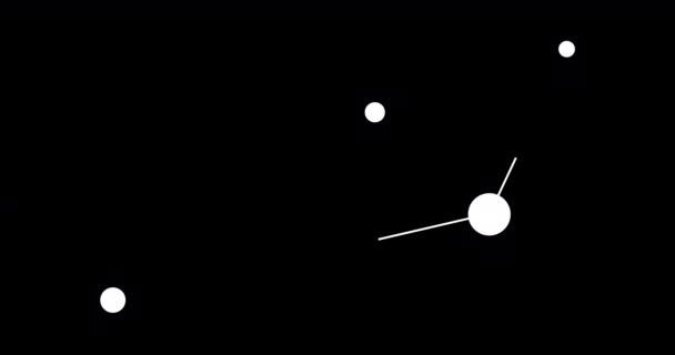 Souhvězdí Obrázků Hvězdy Noční Obloze Souhvězdí Stylu Line Art Černobílé — Stock video