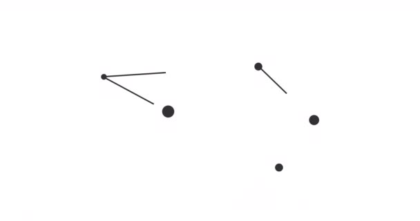 Skulptörkonstellation Stjärnor Natthimlen Konstellation Linje Konst Stil Svart Och Vitt — Stockvideo
