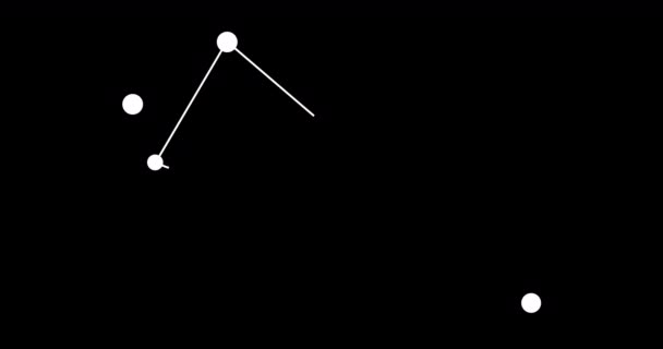 Triangulum Constellation Stars Night Sky Constellation Line Art Style Black — Stock Video