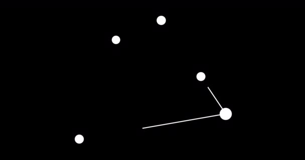 Constelación Triangulum Australe Estrellas Cielo Nocturno Constelación Estilo Línea Arte — Vídeo de stock