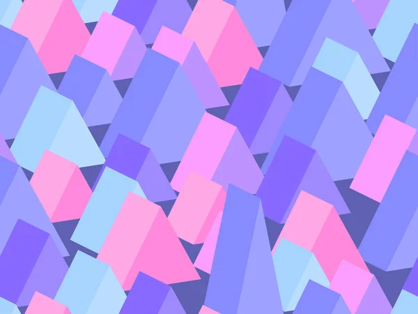 Triangles Isométriques Motif Sans Couture Couleur Est Lilas Rose Bleu — Image vectorielle