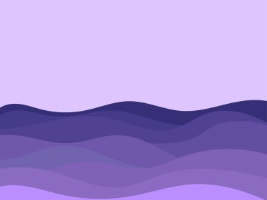 Dalgalı manzara minimalist bir tarzda. Tepeli bir manzara. Parmak izleri, posterler ve iç tasarım için boho dekoru. Orta Çağ modern dekoru. Moda tarzı. Vektör illüstrasyonu