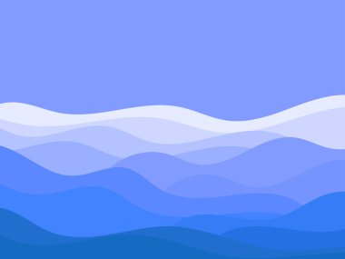 Minimalist tarzda dalgalı bir gece manzarası. Parmak izleri, posterler ve iç tasarımlar için Boho tipografi dekoru. Yüzyılın ortalarında modern dekorasyon. Vektör illüstrasyonu