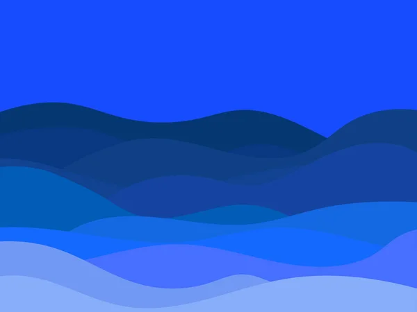 Paisaje Ondulado Nocturno Estilo Minimalista Decoración Tipográfica Boho Para Estampados — Vector de stock