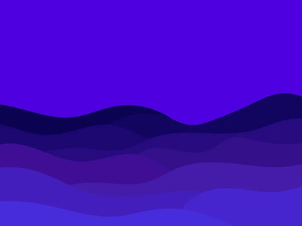 Paisaje Ondulado Nocturno Estilo Minimalista Decoración Tipográfica Boho Para Estampados — Vector de stock