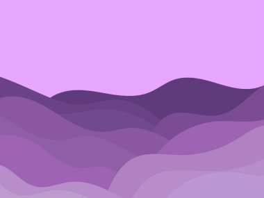 Minimalist tarzında kum tepeleri olan çöl manzarası. Düz dizayn. Parmak izleri, posterler ve iç tasarım için boho dekoru. Orta Çağ modern dekoru. Vektör illüstrasyonu