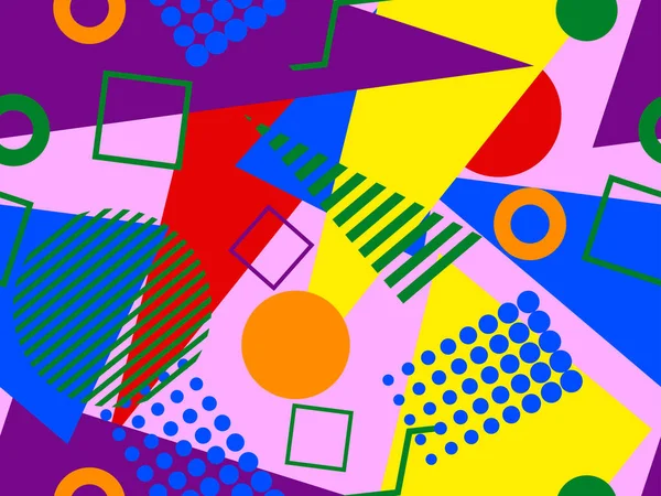 Gökkuşağı renkleriyle 80 'lerin geometrik, pürüzsüz deseni. LGBT gurur ayı. Cinsel azınlıkların, eşcinsellerin ve lezbiyenlerin, transseksüellerin festivali. Pankart ve poster için tasarım. Vektör illüstrasyonu