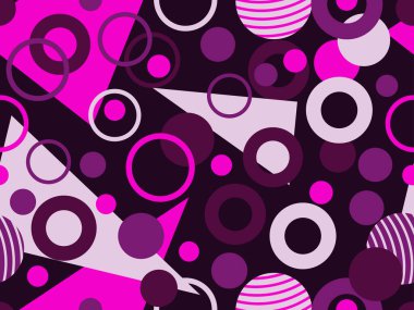 Memphis kusursuz desen. Geometrik elementler 80 'ler tarzında memphis. Kağıt, reklam materyali ve kumaş basmak için modaya uygun bir geçmişe dönüş. Vektör illüstrasyonu