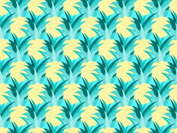 Ananas Naadloos Patroon Zomer Fruitpatroon Ananasvruchten Tropische Achtergrond Voor Shirts — Stockvector