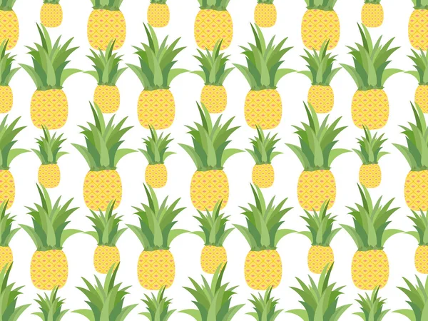 Ananas Nahtloses Muster Sommerfruchtmuster Ananasfrüchte Vorhanden Tropischer Hintergrund Für Shirts — Stockvektor