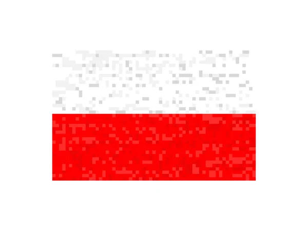 Polen Vlag Pixel Kunst Bit Pools Vlaggenbord Ontwerp Voor Een — Stockvector