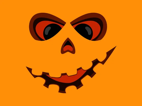 Cara Calabaza Halloween Cara Calabaza Miedo Diseño Para Carteles Banners — Vector de stock